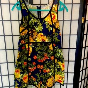 Floral sleeveless short suit/romper
